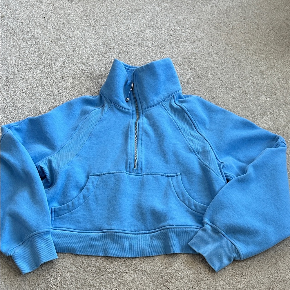 lululemon athletica Blue Half-Zip Pullover Sweatshirt